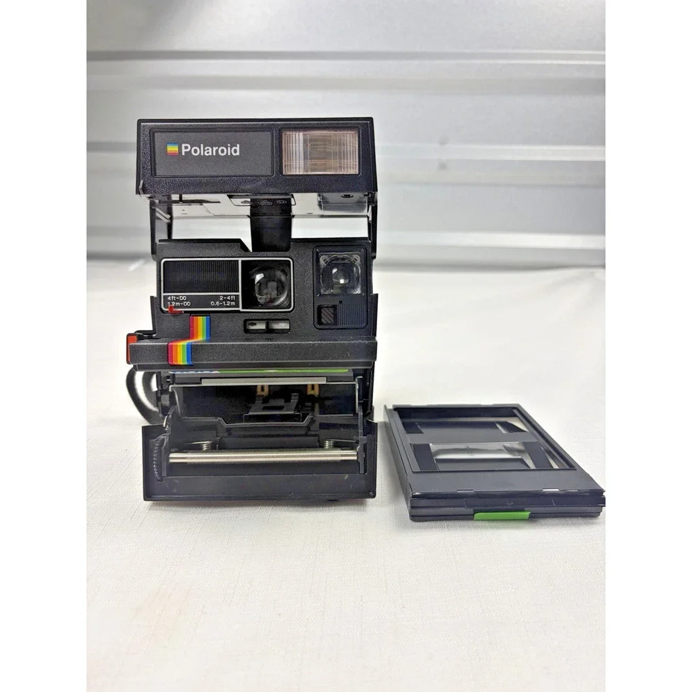 Vintage Polaroid Spirit 600 Land Camera Black USA Made Untested Great Condition